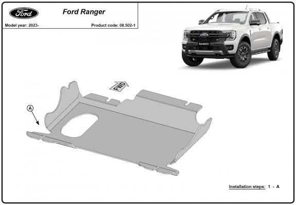 Unterfahrschutz für Motor der Marke Ford Ranger