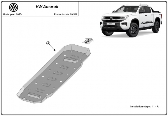 Stahlschutz für Treibstofftank der Marke Volkswagen Amarok 2 