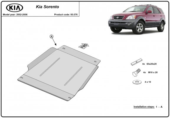 Stahl Getriebe Schutz für  Kia Sorento