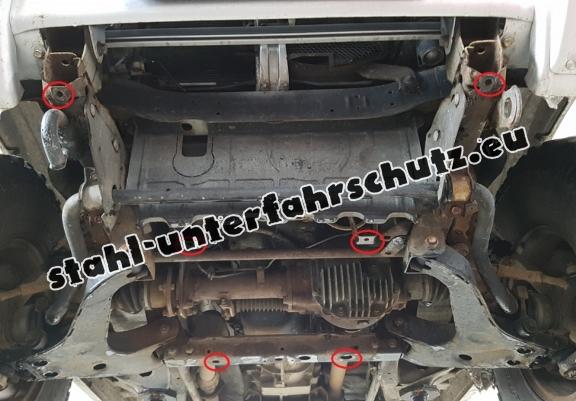 Unterfahrschutz für Motor und  kühler aus Stahl für  Mitsubishi Pajero 3 (V60, V70)