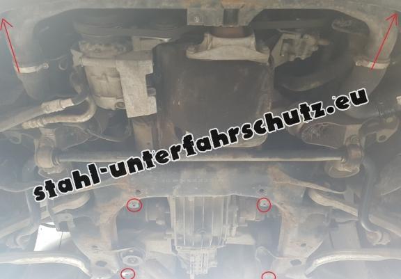 Unterfahrschutz aus Stahl für Automatikgetriebe der Marke Audi A6