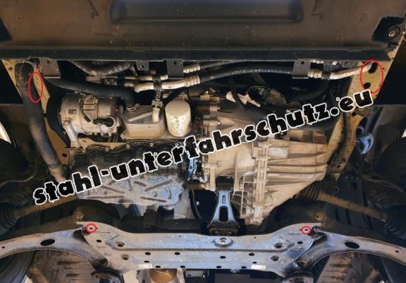 Unterfahrschutz für Motor und Getriebe aus Stahl für  Ford Transit Custom - FWD