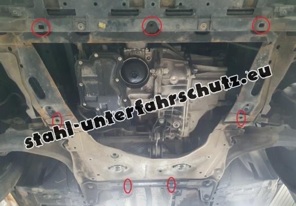 Unterfahrschutz für Motor und Getriebe aus Stahl für  Renault Clio 3