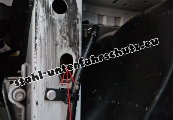 Unterfahrschutz aus verzinktem Stahl für Motor der Marke Ford Transit Custom