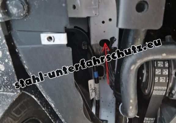 Unterfahrschutz aus verzinktem Stahl für Motor der Marke Ford Transit Custom