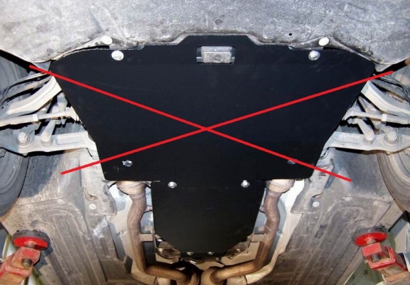 Unterfahrschutz aus Stahl für Automatikgetriebe der Marke Mercedes E-Clasee W211