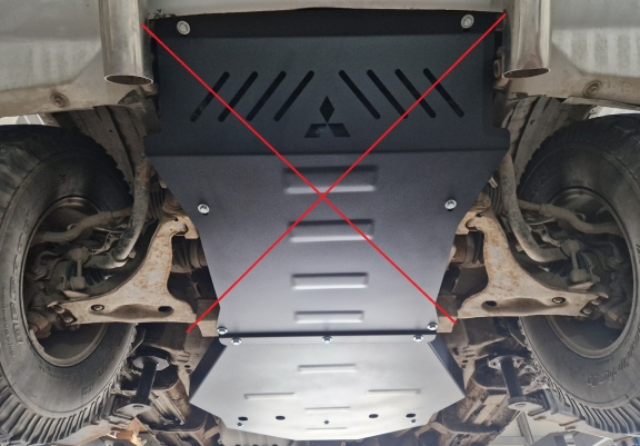 Getriebe schutz aus Stahl für  Mitsubishi Pajero 4 (V80, V90)