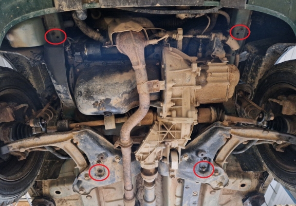 Unterfahrschutz für Motor der Marke Fiat Panda 4x4