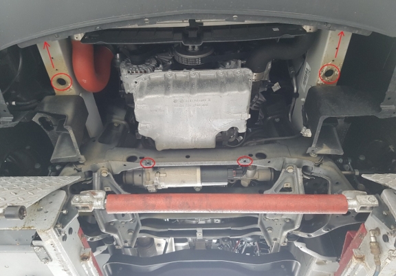 Aluminium Unterfahrschutz für Motor der Marke Mercedes Sprinter - RWD