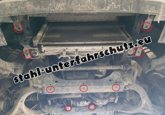 Unterfahrschutz für Motor der Ssangyong Musso Grand