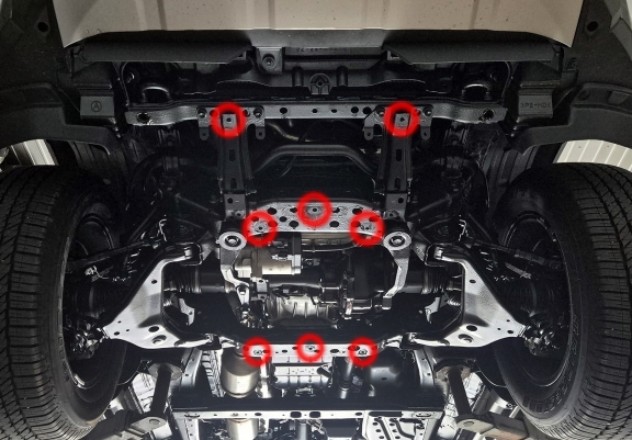 Unterfahrschutz für Motor der Marke Toyota Hilux EV