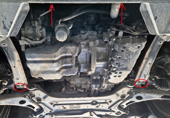 Aluminium Unterfahrschutz für Motor der Marke Mitsubishi Outlander